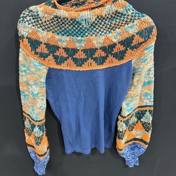 COPY - EUC Free People Swit the Small Stuff Waffle sweater top size XS - Picture 2 of 2